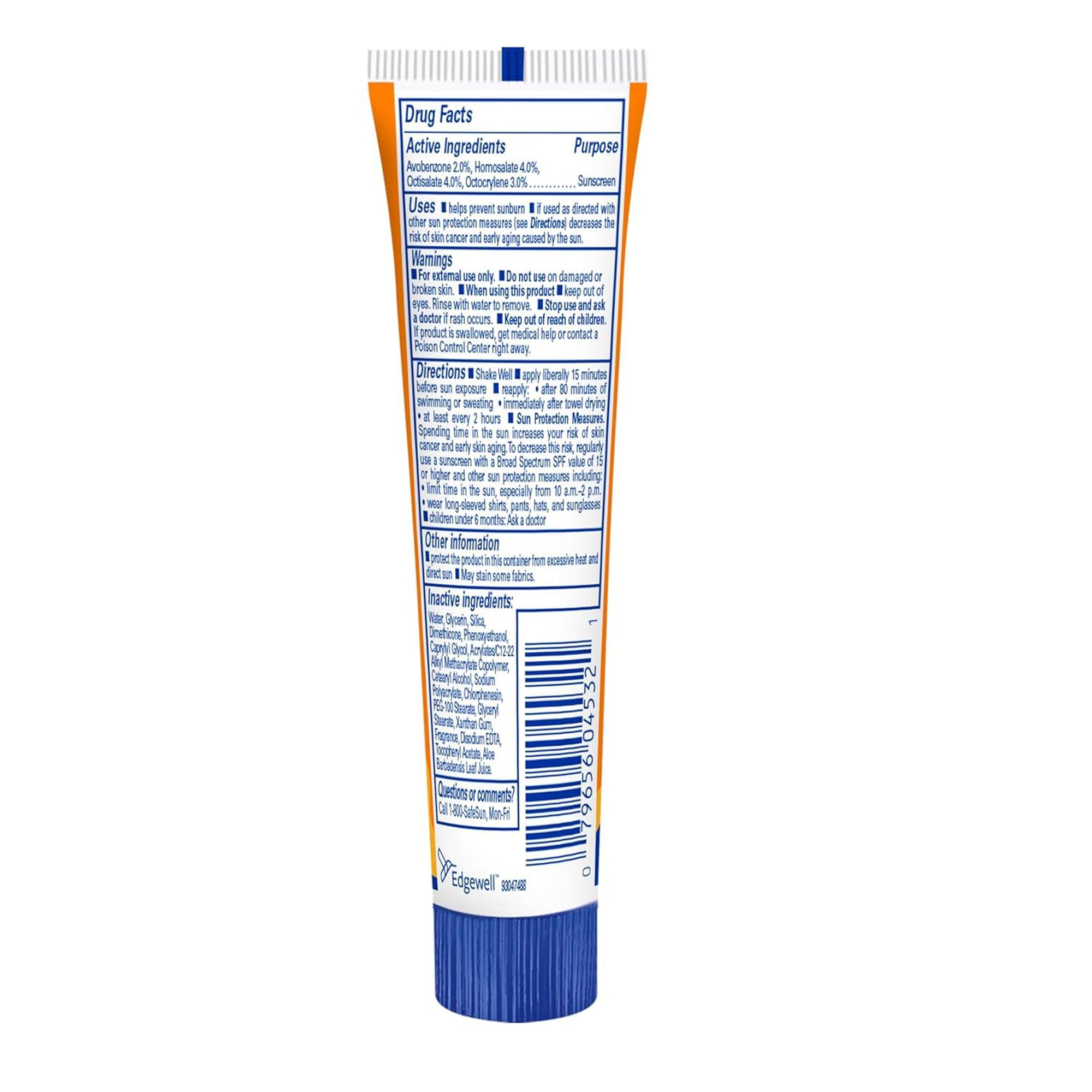  Sunscreen Lotion Banana Boat Sport SPF 30 – 1 oz - Back