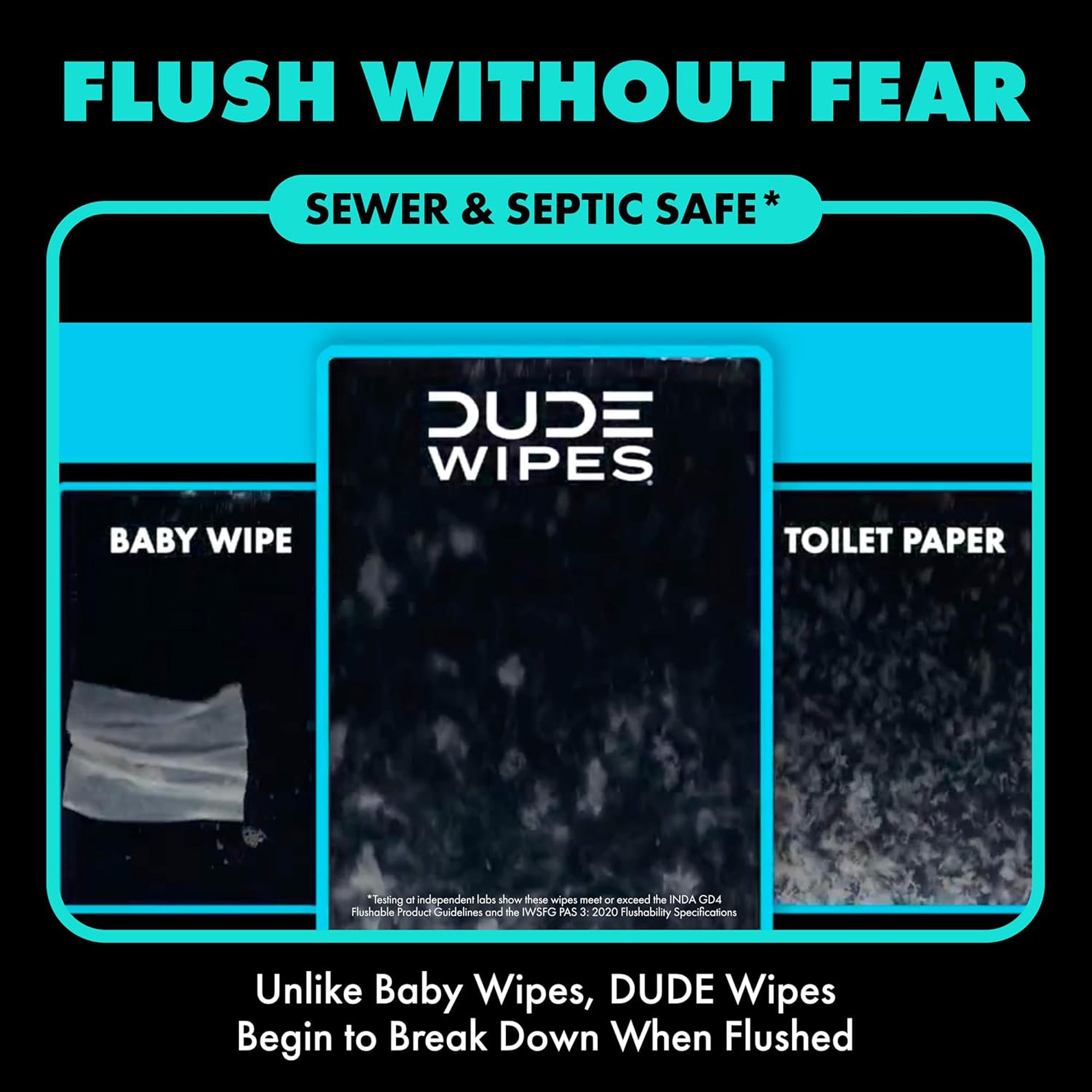 DUDE Wipes - Flushable 1