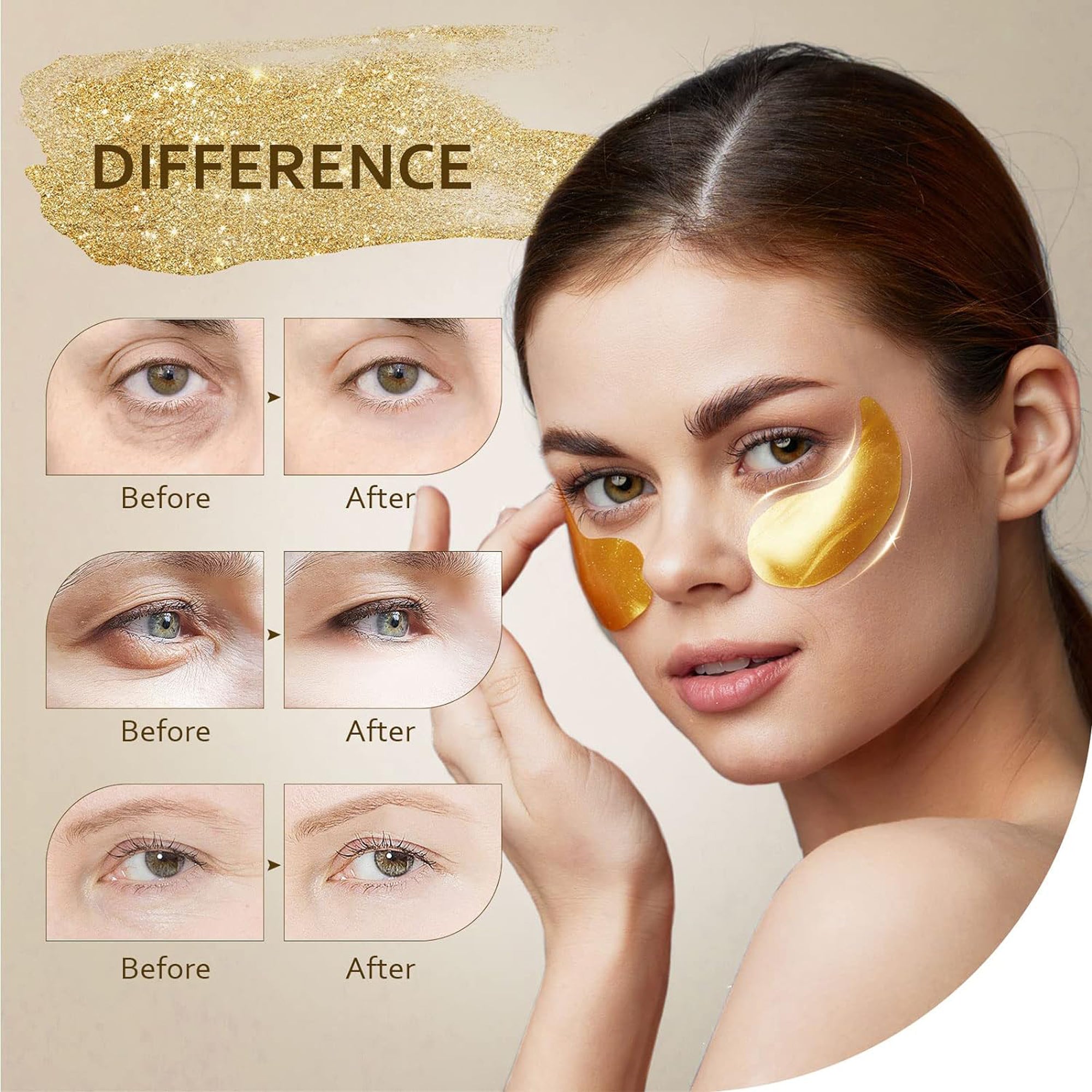 24K Gold Under Eye Patches Eyes