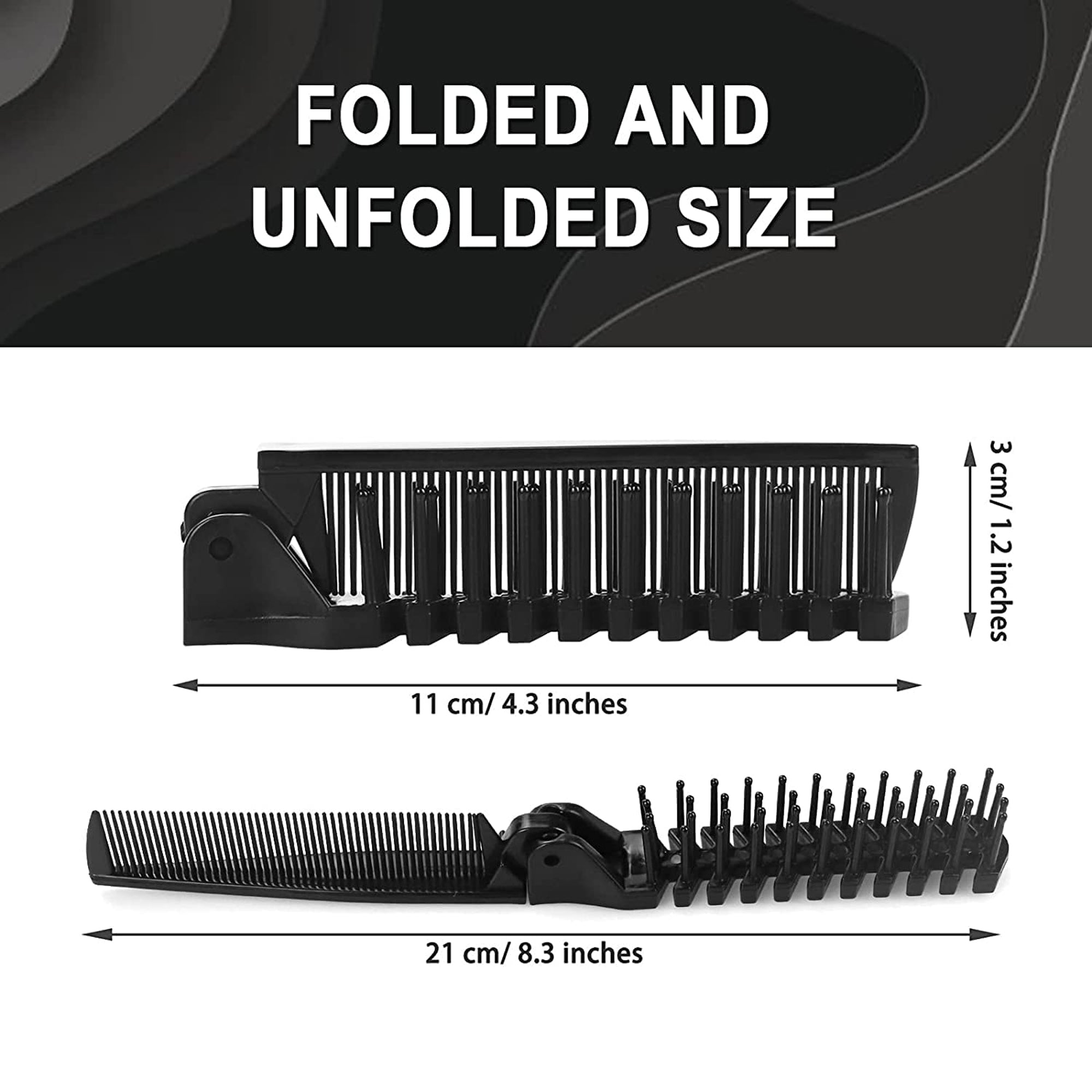Foldable Travel Comb - Size